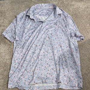 Rhoback Blue and Pink Floral Men's Shirt